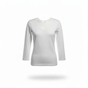 Chico's The Ultimate Tee Women's Medium Cream